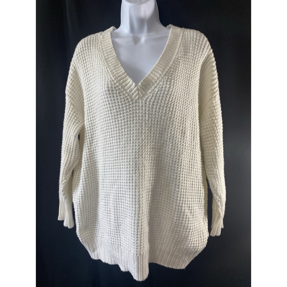 Torrid Womens Fisherman Sweater Size 1 Chunky Open Knit Fall Pumpkin Picking Fun